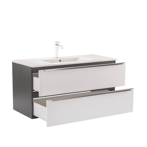 Leziter Set mobilier baie Vario Trim 100, antracit-alb