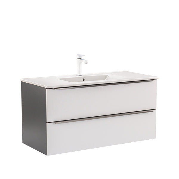 Leziter Masca chiuveta baie Vario Trim 100 cu lavoar, antracit-alb