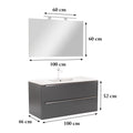 Leziter Set mobilier baie Vario Trim 100, antracit-antracit