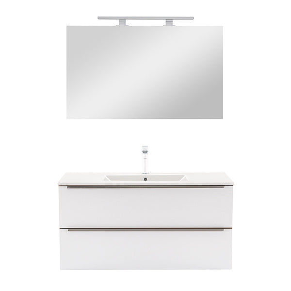 Leziter Set mobilier baie Vario Trim 100, stejar-alb