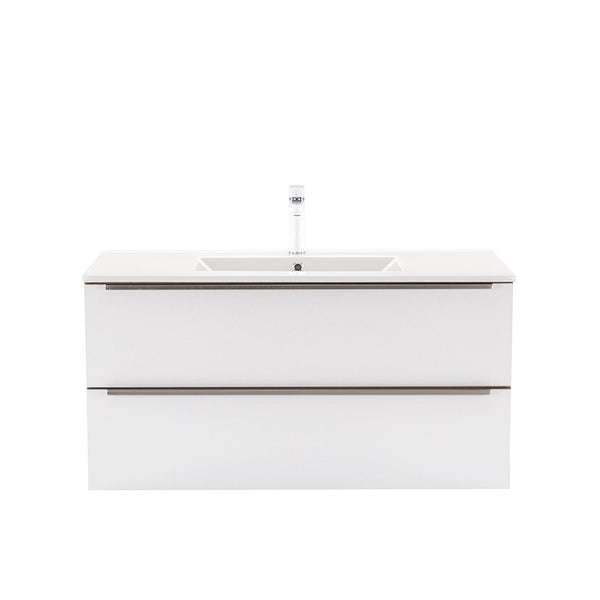 Leziter Masca chiuveta baie Vario Trim 100 cu lavoar, stejar-alb
