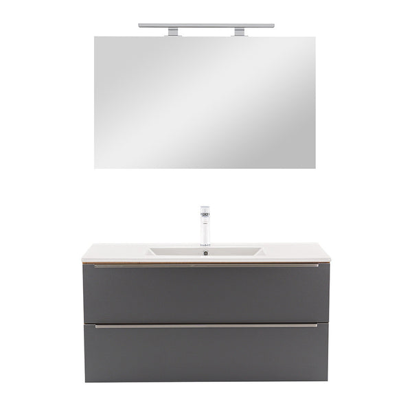 Leziter Set mobilier baie Vario Trim 100, stejar-antracit