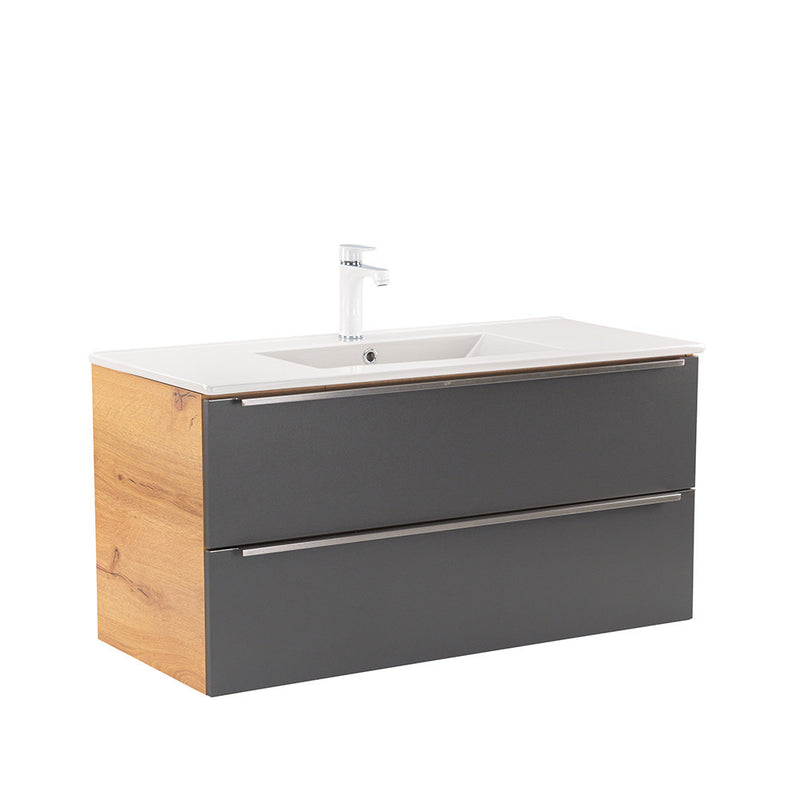 Leziter Masca chiuveta baie Vario Trim 100 cu lavoar, stejar-antracit