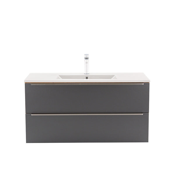 Leziter Masca chiuveta baie Vario Trim 100 cu lavoar, stejar-antracit
