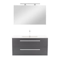 Leziter Set mobilier baie Vario Clam 100, alb-antracit
