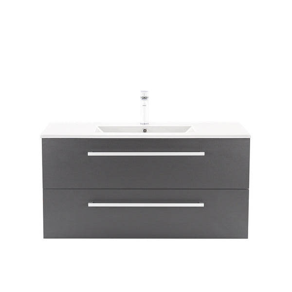 Leziter Masca chiuveta baie Vario Clam 100 cu lavoar, alb-antracit
