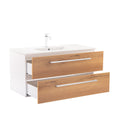Leziter Set mobilier baie Vario Clam 100, stejar alb