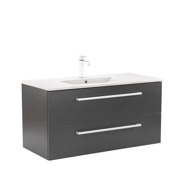 Leziter Masca chiuveta baie Vario Clam 100 cu lavoar, antracit-antracit