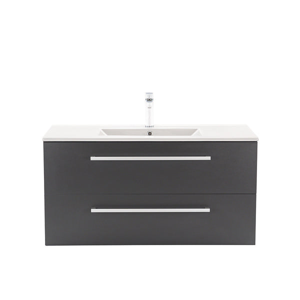 Leziter Masca chiuveta baie Vario Clam 100 cu lavoar, antracit-antracit