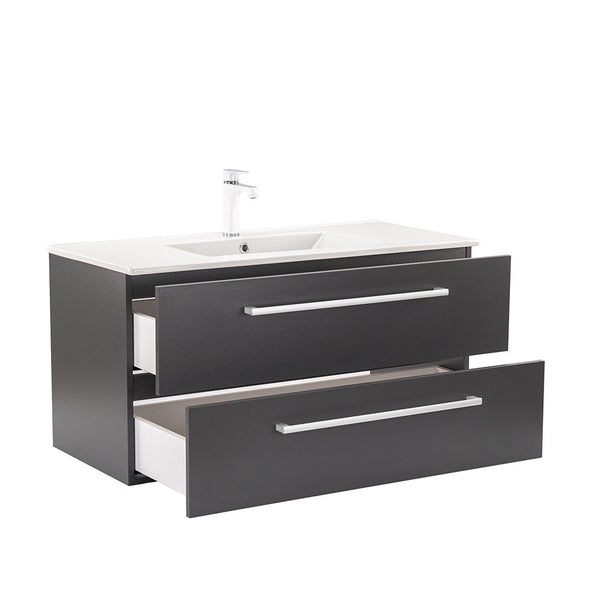 Leziter Masca chiuveta baie Vario Clam 100 cu lavoar, antracit-antracit