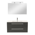 Leziter Set mobilier baie Vario Clam 100, stejar-antracit