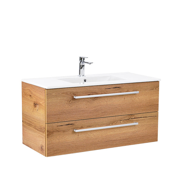 Leziter Masca chiuveta baie Vario Clam 100 cu lavoar, stejar-stejar