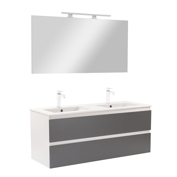 Leziter Set mobilier baie Vario Forte 120, alb-antracit