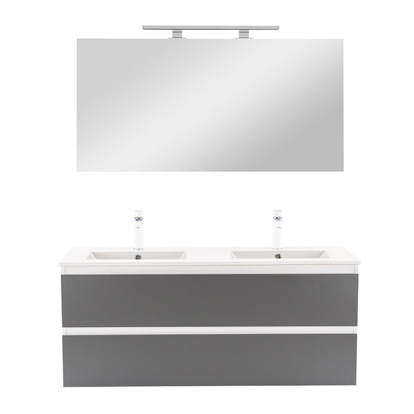 Leziter Set mobilier baie Vario Forte 120, alb-antracit