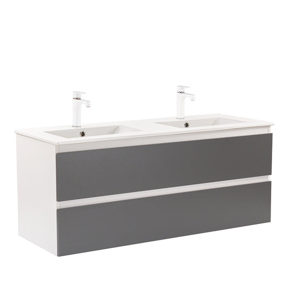 Leziter Masca chiuveta baie Vario Forte 120 cu lavoar, alb-antracit