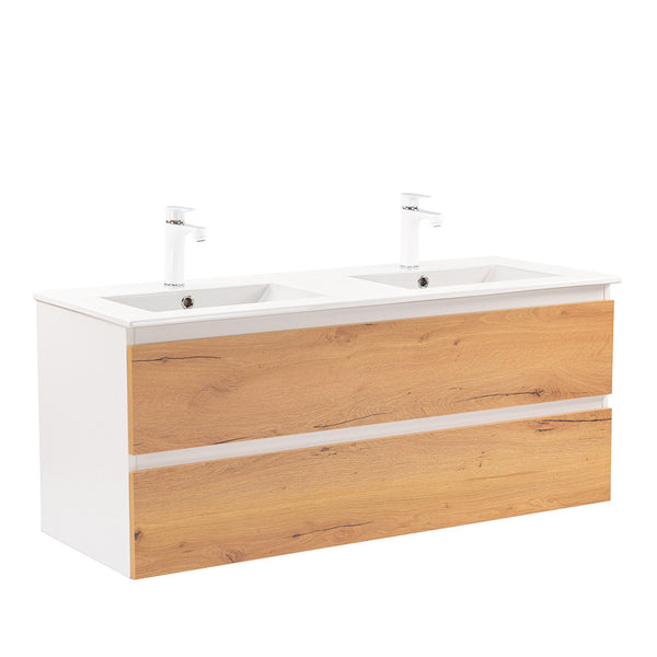 Leziter Masca chiuveta baie Vario Forte 120 cu lavoar, stejar alb
