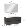 Leziter Set mobilier baie Vario Forte 120, antracit-antracit