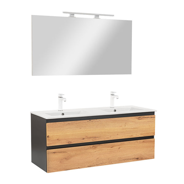 Leziter Set mobilier baie Vario Forte 120, antracit-stejar