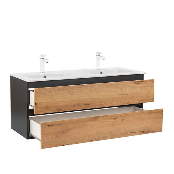 Leziter Set mobilier baie Vario Forte 120, antracit-stejar