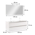 Leziter Set mobilier baie Vario Trim 120, alb-alb