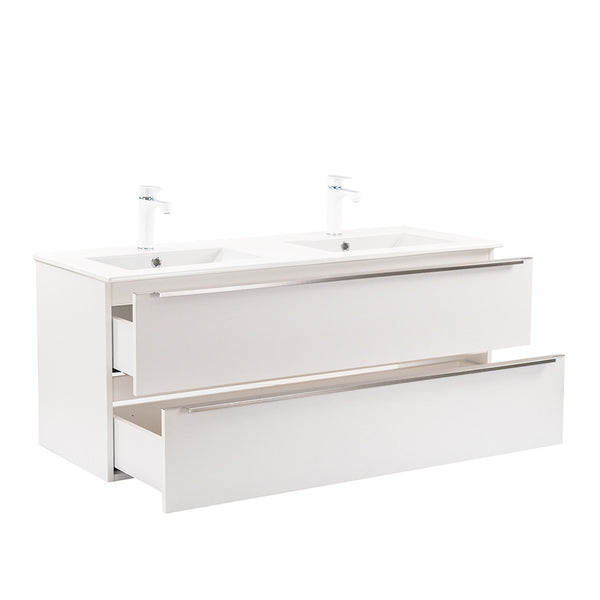 Leziter Masca chiuveta baie Vario Trim 120 cu lavoar, alb-alb