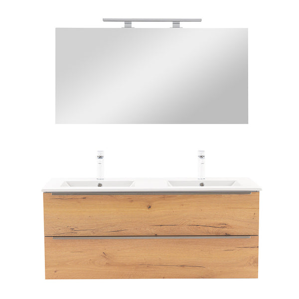 Leziter Set mobilier baie Vario Trim 120, stejar alb