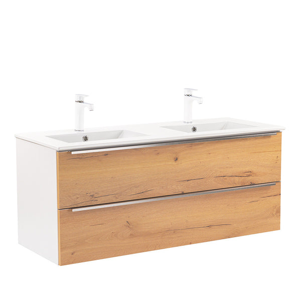 Leziter Masca chiuveta baie Vario Trim 120 cu lavoar, stejar alb