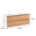 Leziter Masca chiuveta baie Vario Trim 120 cu lavoar, stejar alb