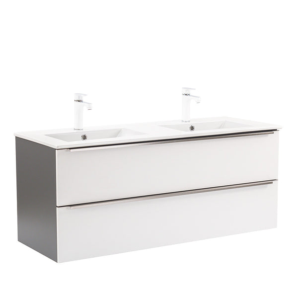 Leziter Masca chiuveta baie Vario Trim 120 cu lavoar, antracit-alb