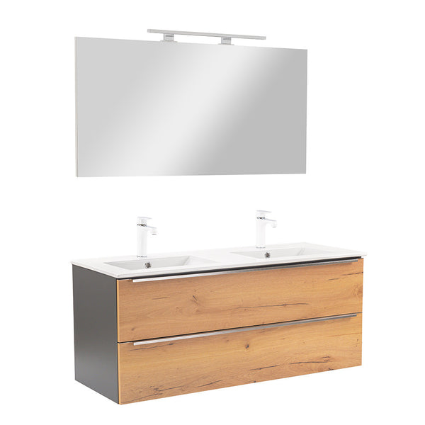 Leziter Set mobilier baie Vario Trim 120, antracit-stejar