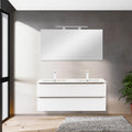 Leziter Set mobilier baie Vario Trim 120, stejar-alb
