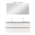 Leziter Set mobilier baie Vario Trim 120, stejar-alb