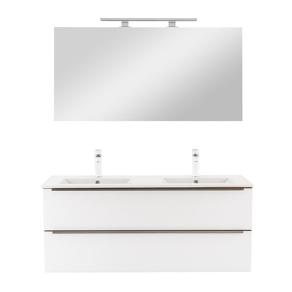 Leziter Set mobilier baie Vario Trim 120, stejar-alb