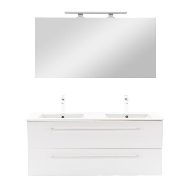 Leziter Set mobilier baie Vario Clam 120, alb-alb