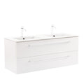 Leziter Masca chiuveta baie Vario Clam 120 cu lavoar, alb-alb