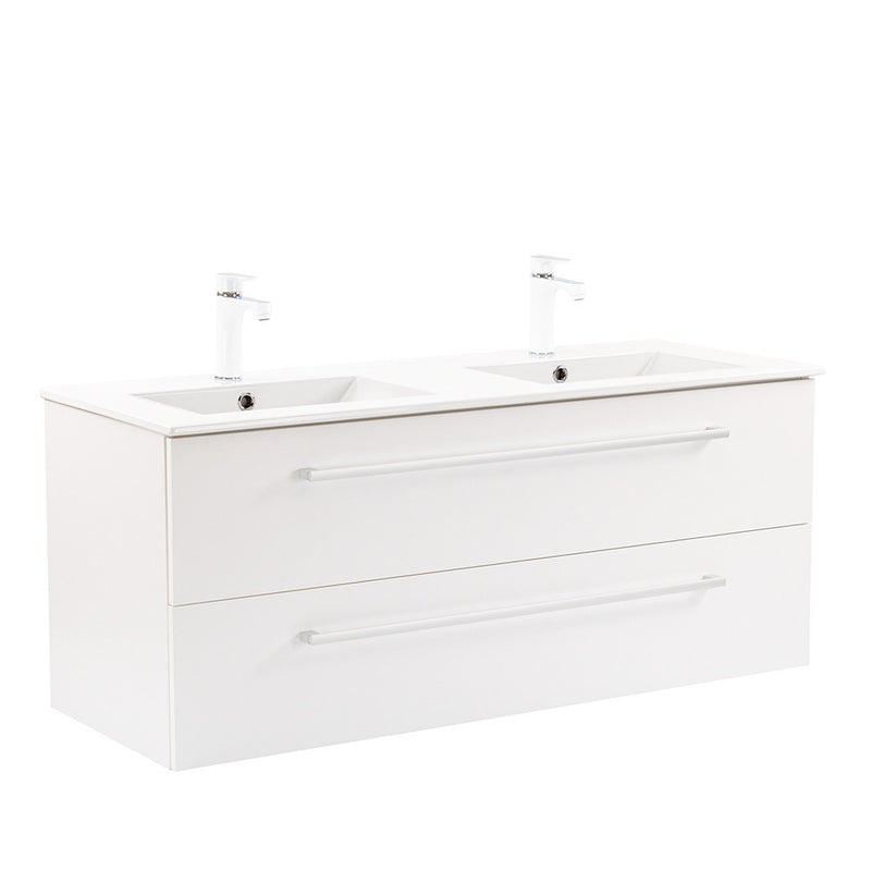 Leziter Masca chiuveta baie Vario Clam 120 cu lavoar, alb-alb