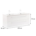 Leziter Masca chiuveta baie Vario Clam 120 cu lavoar, alb-alb
