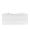 Leziter Masca chiuveta baie Vario Clam 120 cu lavoar, alb-alb