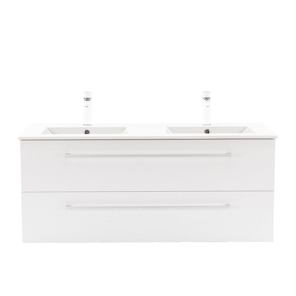 Leziter Masca chiuveta baie Vario Clam 120 cu lavoar, alb-alb