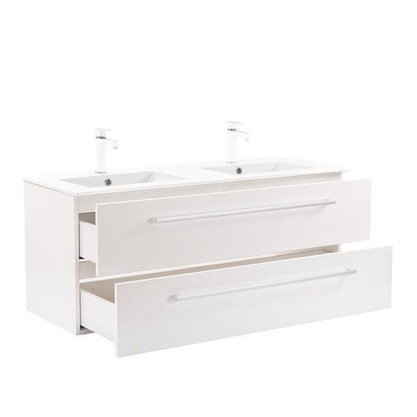 Leziter Masca chiuveta baie Vario Clam 120 cu lavoar, alb-alb