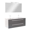 Leziter Set mobilier baie Vario Clam 120, alb-antracit