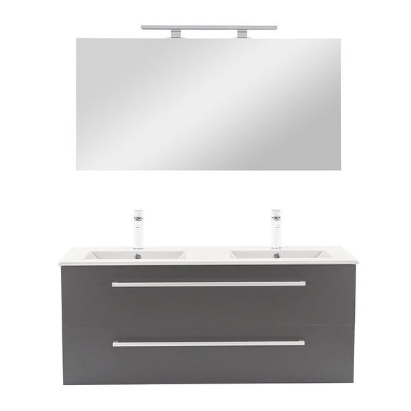 Leziter Set mobilier baie Vario Clam 120, alb-antracit