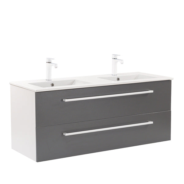 Leziter Masca chiuveta baie Vario Clam 120 cu lavoar, alb-antracit