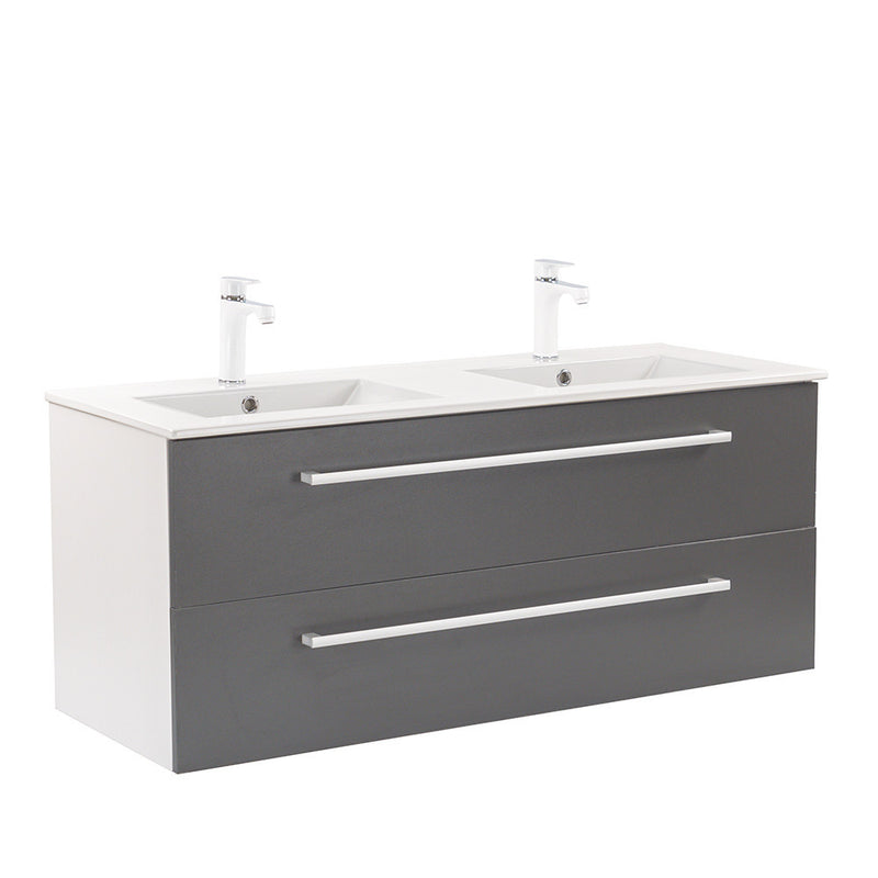 Leziter Masca chiuveta baie Vario Clam 120 cu lavoar, alb-antracit