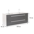 Leziter Masca chiuveta baie Vario Clam 120 cu lavoar, alb-antracit