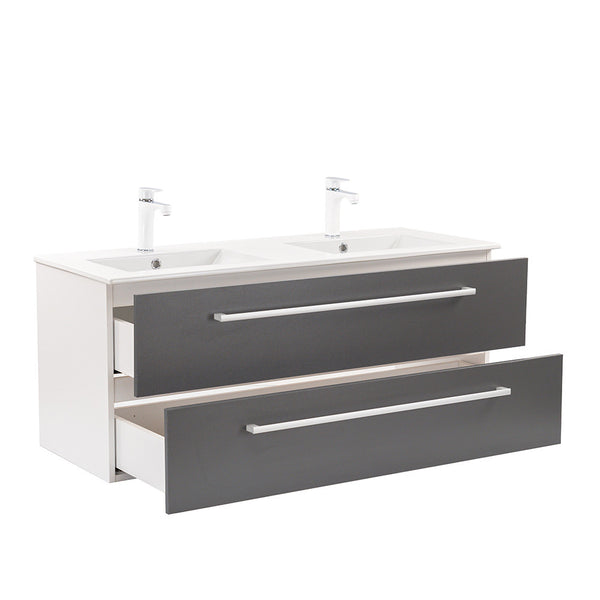 Leziter Masca chiuveta baie Vario Clam 120 cu lavoar, alb-antracit