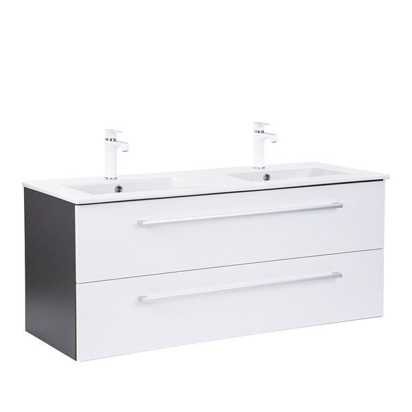 Leziter Masca chiuveta baie Vario Clam 120 cu lavoar, antracit-alb