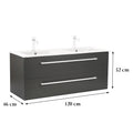 Leziter Masca chiuveta baie Vario Clam 120 cu lavoar, antracit-antracit