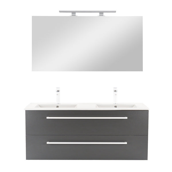Leziter Set mobilier baie Vario Clam 120, stejar-antracit