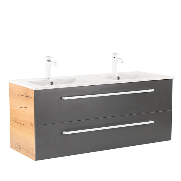 Leziter Masca chiuveta baie Vario Clam 120 cu lavoar, stejar-antracit